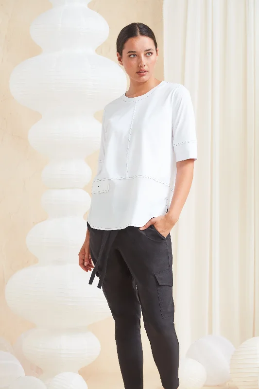 Verge - Acrobat Black Soft Cargo Pant 7510LW Chic Capri Pants