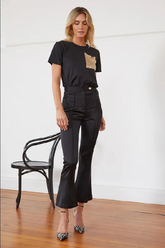 MA Dainty - FRESSIA - Pant - Black DTY03853 FINAL SALE Formal Wide-Leg Pants