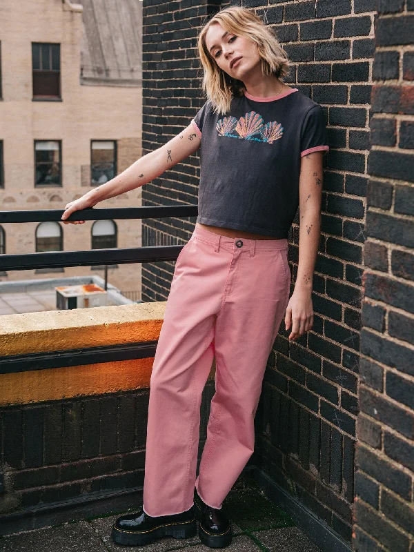 Thisthatthem Skate Pants - Guava Trendy Printed Pants