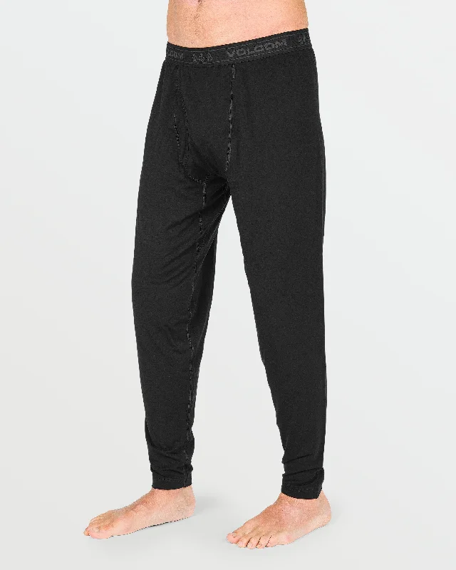 Mens Merino Blend Pants - Black Chic Wool Trousers