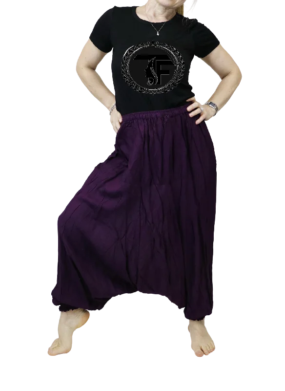 Harem Pants Unisex Yoga Comfy Loungewear Gypsy Boho Baggy Pants Unisex Solid Color Comfortable Jogging Pants Harem Pants Unisex Yoga Comfy Loungewear Gypsy Boho Baggy Pants Unisex Solid Color Comfortable Jogging Pants