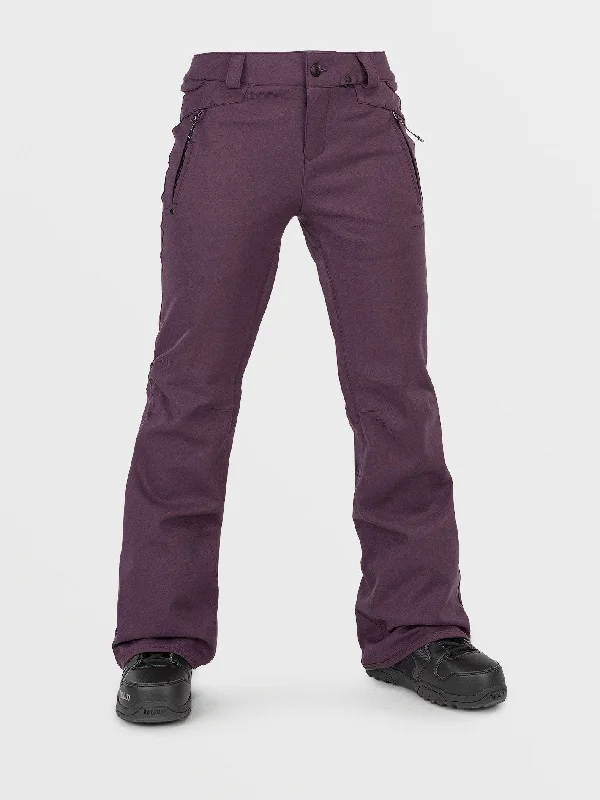 Womens Species Stretch Pants - Blackberry Comfy Zip-Up Pants