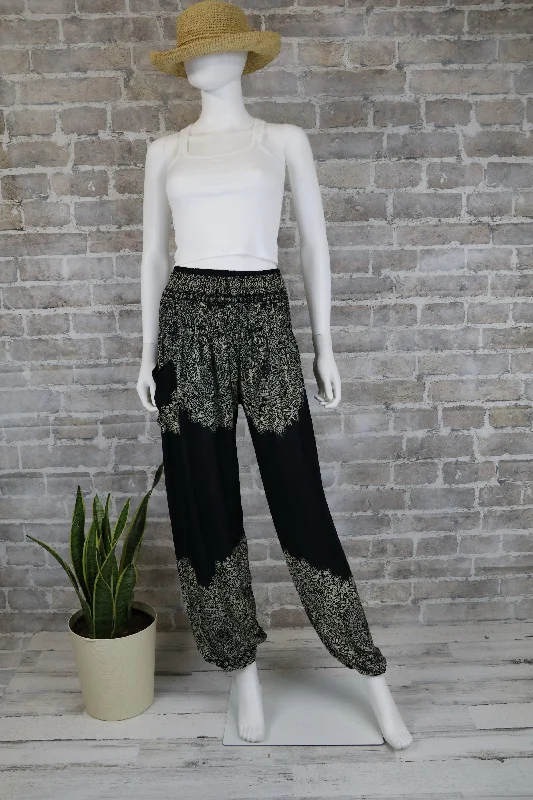 Harem Pants Yoga Baggy Boho Pants Comfortable Wide-Leg Pants