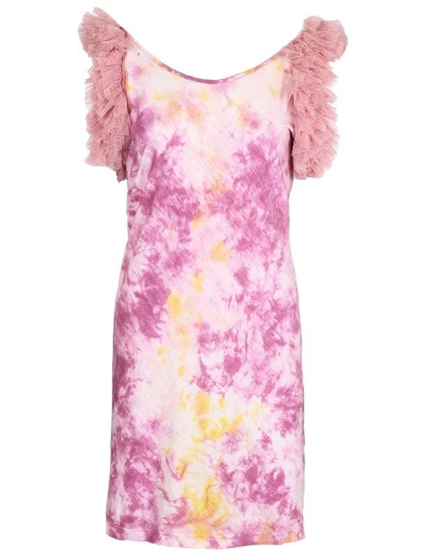 Biarritz Short Tule Dress Tie Dye Sunrise