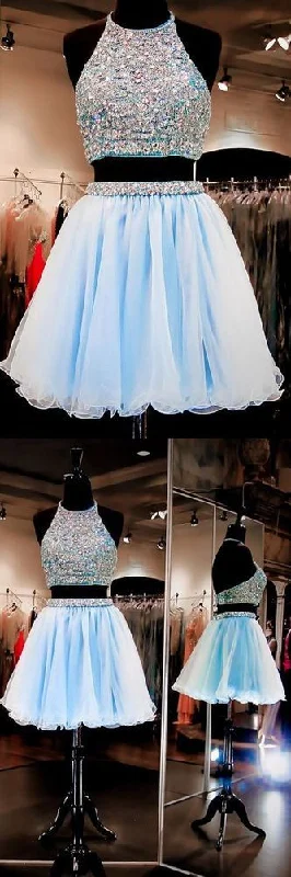 two-piece homecoming dresses,baby blue homecoming dresses   cg9896