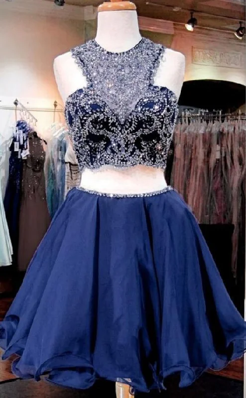 Homecoming Dresses,Navy Blue Short Homecoming Dresses,Beaded Short Homecoming Dresses   cg9827