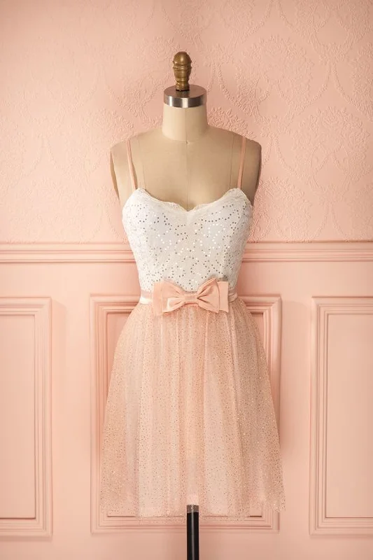 Mini Short Homecoming Dress, Lace Homecoming Gown   cg9425