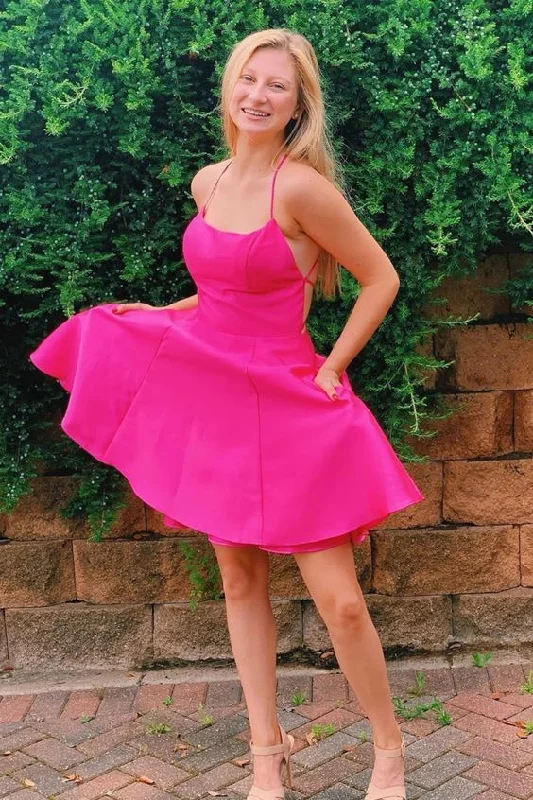 princess hot pink homecoming dresses    cg9766