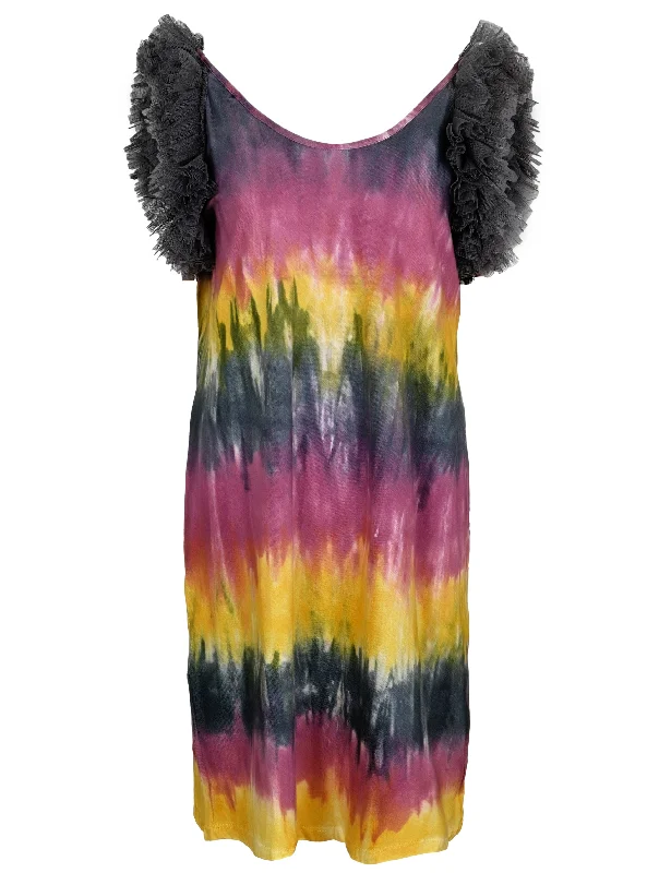 Biarritz Short Tule Dress Tie Dye Rhapsody