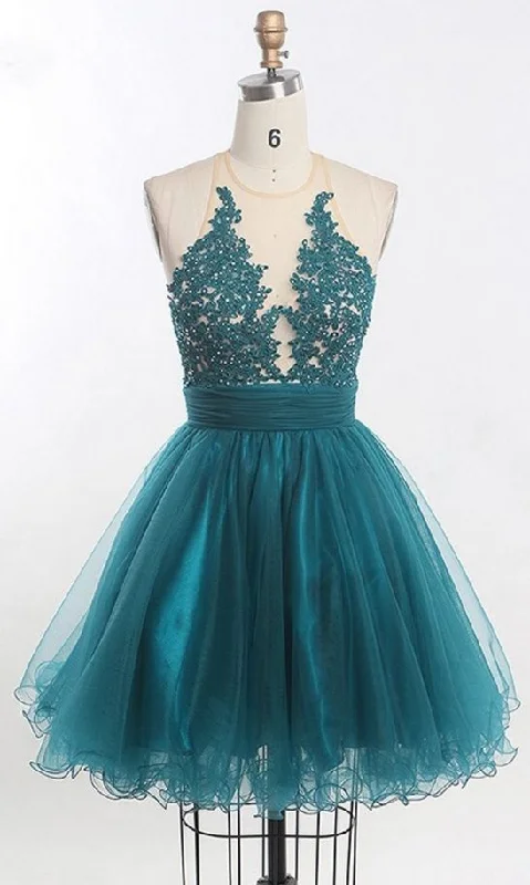 Short Homecoming Dress, Tulle Homecoming Dresses, Sleeveless Homecoming Dress  cg5773