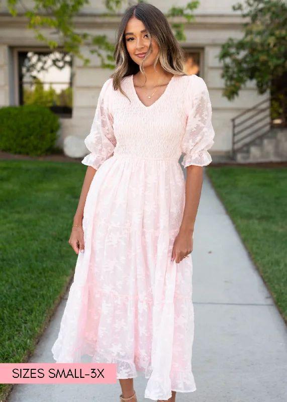 Cynthia Blush V-Neck Maxi Dress Stylish Boho Maxi Dress