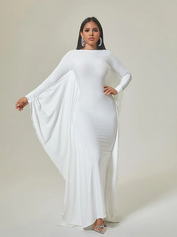Eirene Dolman Sleeve Maxi Dress Trendy Maxi Dress with Belt