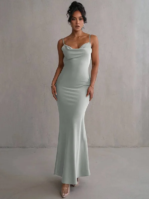 Elizaveta Maxi Dress Fashionable Halter Neck Maxi Dress