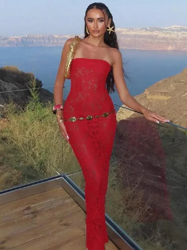 Elvira Maxi Dress Fashionable Asymmetrical Maxi Dress