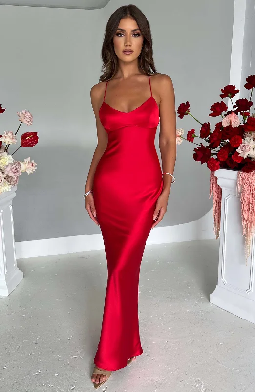 Evgenia Maxi Dress Elegant Maxi Dress with Drapes