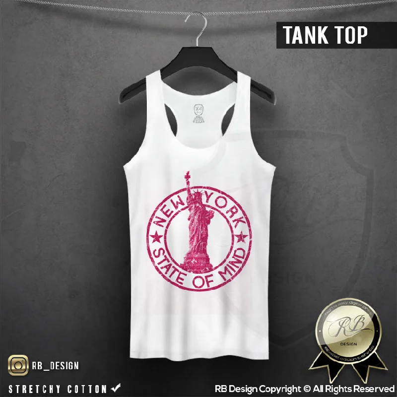 New York State of Mind Women's T-shirt Statue of Liberty Tank Top WD347 Knit Fabric Woven Fabric Fleece Fabric New York State of Mind Women's T-shirt Statue of Liberty Tank Top WD347 Knit Fabric Woven Fabric Fleece Fabric