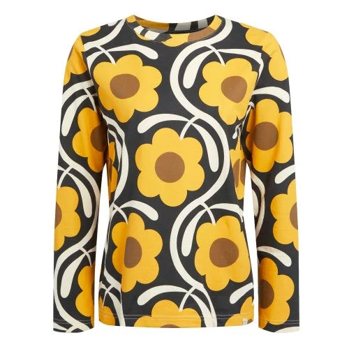 Regatta Womens/Ladies Orla Kiely Flower Long-Sleeved Winter T-Shirt Mesh Blend Leather Blend Suede Blend Regatta Womens/Ladies Orla Kiely Flower Long-Sleeved Winter T-Shirt Mesh Blend Leather Blend Suede Blend