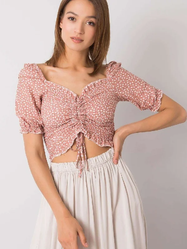 Blouse Rue Paris Semi-Sheer Blouse