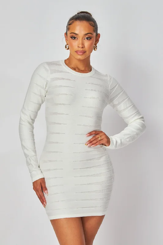 Brynn Long Sleeve Knit Bodycon Mini Dress Chic Sleeveless Mini Dress