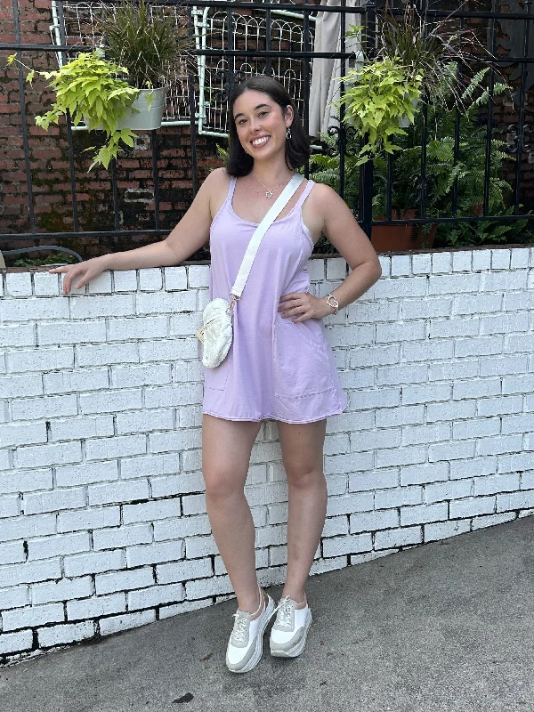 Mini Dress w/ Shorts Casual V-Neck Mini Dress
