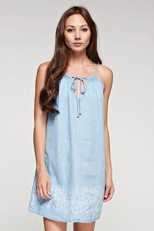 Halter Key Hole Mini Dress Modern Satin Mini Dress