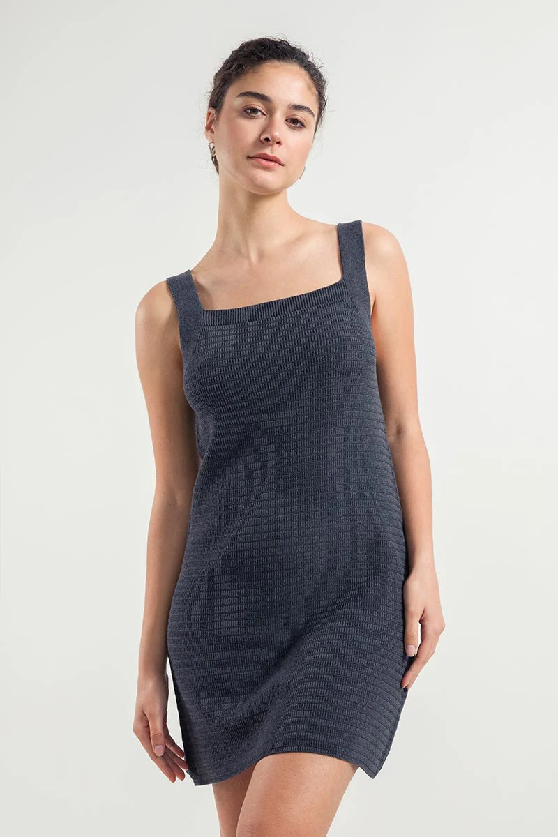 Luna Knitted Sleeveless Mini Dress Fashionable Boho-Chic Mini Dress
