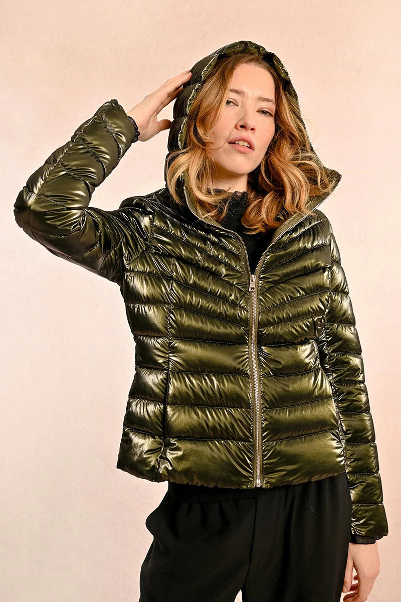 Molly Bracken Khaki Padded Jacket Wool Jacket Cashmere Jacket Tweed Jacket