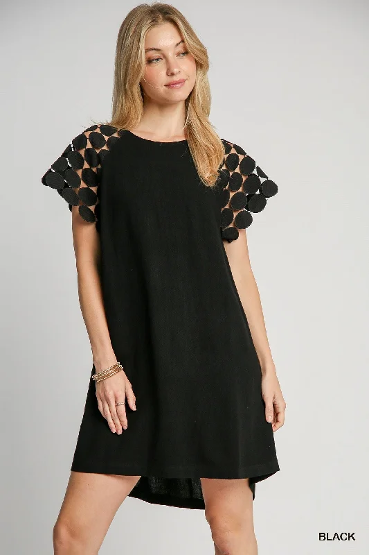 Round Neck Mini Dress Classic Floral Mini Dress