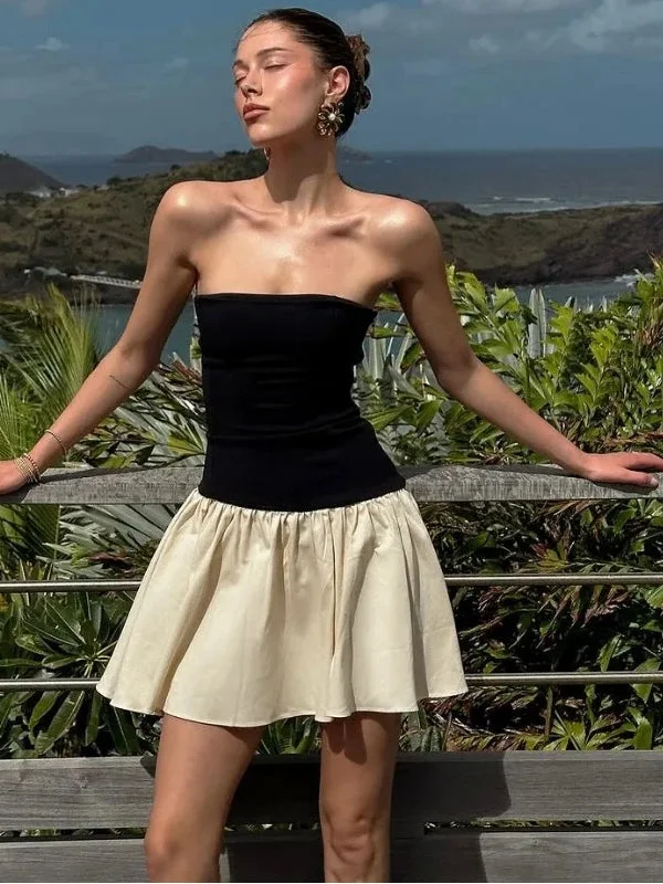 Sexy Off Shoulder Elegant Mini Dress Woman Cozy T-Shirt Mini Dress