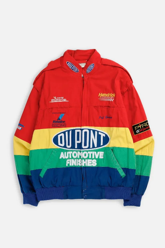 Vintage Racing Jacket - L Satin Fabric Silk Fabric Chiffon Fabric