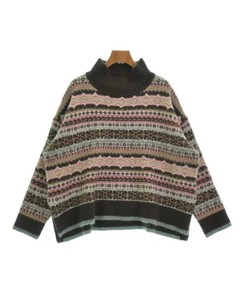 Simplicite Sweaters Print Jacquard Patchwork