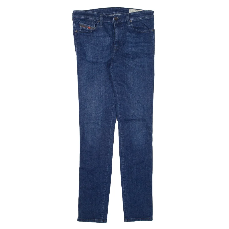 DIESEL Skingee Jeans Blue Denim Slim Skinny Womens W30 L30 Fashionable Raw Hemmed Jeans DIESEL Skingee Jeans Blue Denim Slim Skinny Womens W30 L30 Fashionable Raw Hemmed Jeans