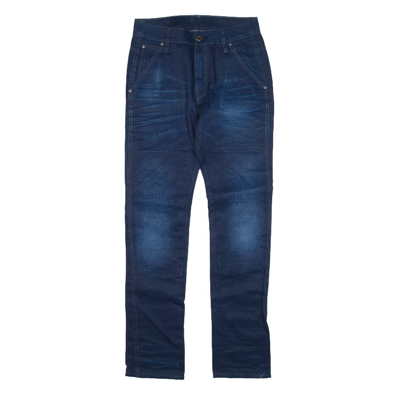 G-STAR Double-knee Jeans Blue Denim Slim Straight Womens W26 L29 Elegant Tapered Leg Denim