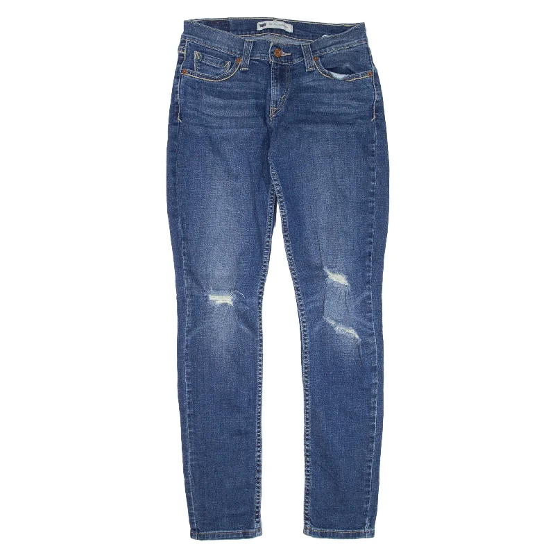 LEVI'S 524 Superlow Distressed Jeans Blue Denim Slim Skinny Womens W27 L32 Chic Vintage-Inspired Denim Jeans LEVI'S 524 Superlow Distressed Jeans Blue Denim Slim Skinny Womens W27 L32 Chic Vintage-Inspired Denim Jeans