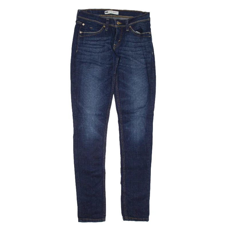 LEVI'S 524 Superlow Jeans Blue Denim Slim Skinny Womens W28 L32 Chic Dark-Wash Skinny Jeans LEVI'S 524 Superlow Jeans Blue Denim Slim Skinny Womens W28 L32 Chic Dark-Wash Skinny Jeans