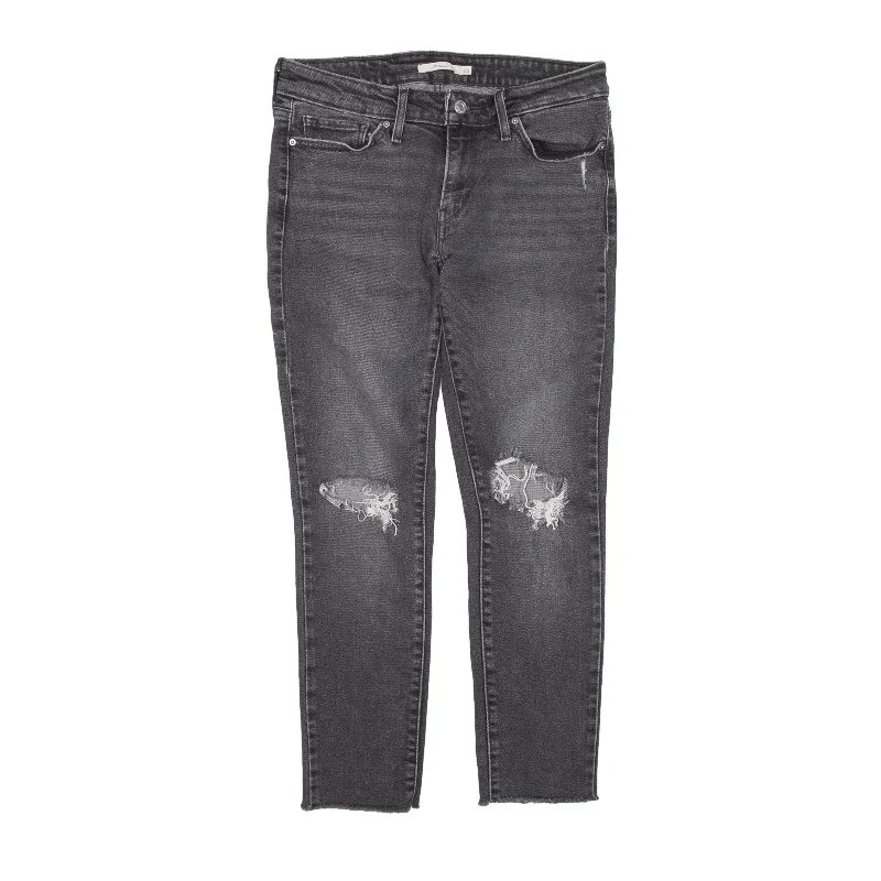 LEVI'S Distressed Jeans Grey Denim Slim Skinny Womens W28 L25 Trendy Colored Denim Jeans LEVI'S Distressed Jeans Grey Denim Slim Skinny Womens W28 L25 Trendy Colored Denim Jeans