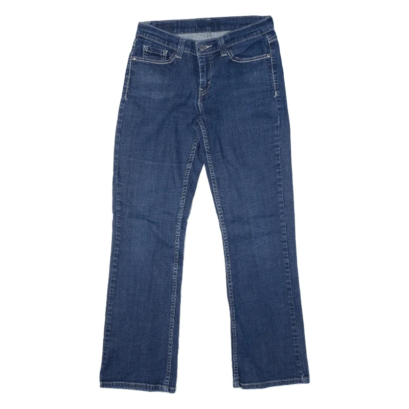 LEVI'S Jeans Blue Denim Slim Straight Womens W30 L32 Trendy Pleated Waist Jeans