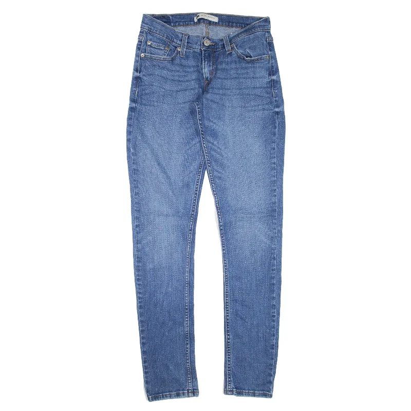 LEVI'S Superlow 524 Jeans Blue Denim Slim Skinny Womens W27 L32 Fashionable Frayed Hem Denim LEVI'S Superlow 524 Jeans Blue Denim Slim Skinny Womens W27 L32 Fashionable Frayed Hem Denim