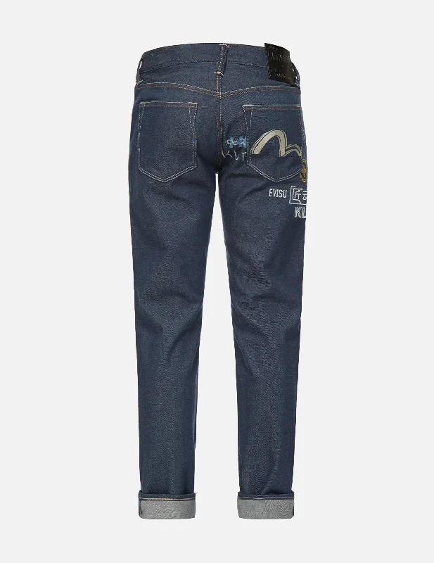 Logo Print and Embroidered Slim Straight fit Jeans #2010 Trendy Paperbag Waist Jeans Logo Print and Embroidered Slim Straight fit Jeans #2010 Trendy Paperbag Waist Jeans