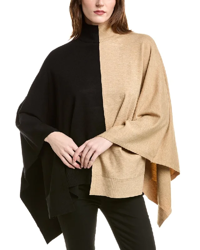 Love Token Colorblock Poncho Sweater Polka Dot Checkered Tartan
