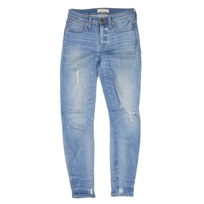 MADEWELL Distressed High Rise Jeans Blue Denim Slim Skinny Womens W26 L29 Fashionable Jeggings Style Jeans MADEWELL Distressed High Rise Jeans Blue Denim Slim Skinny Womens W26 L29 Fashionable Jeggings Style Jeans