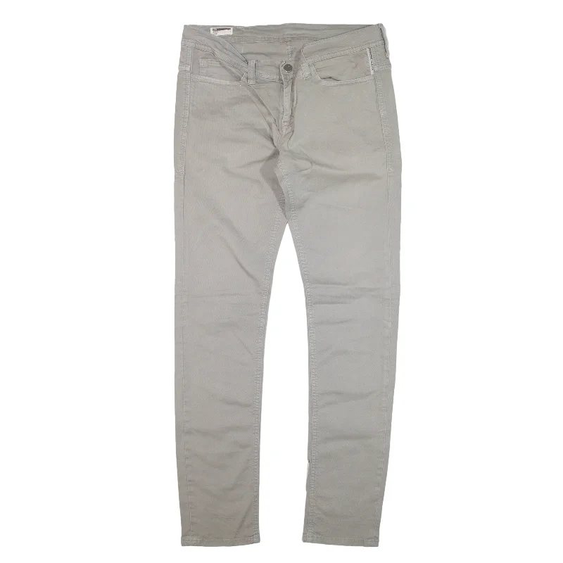 MELTIN POT Jeans Grey Denim Slim Skinny Womens W34 L34 Trendy Colored Denim Jeans
