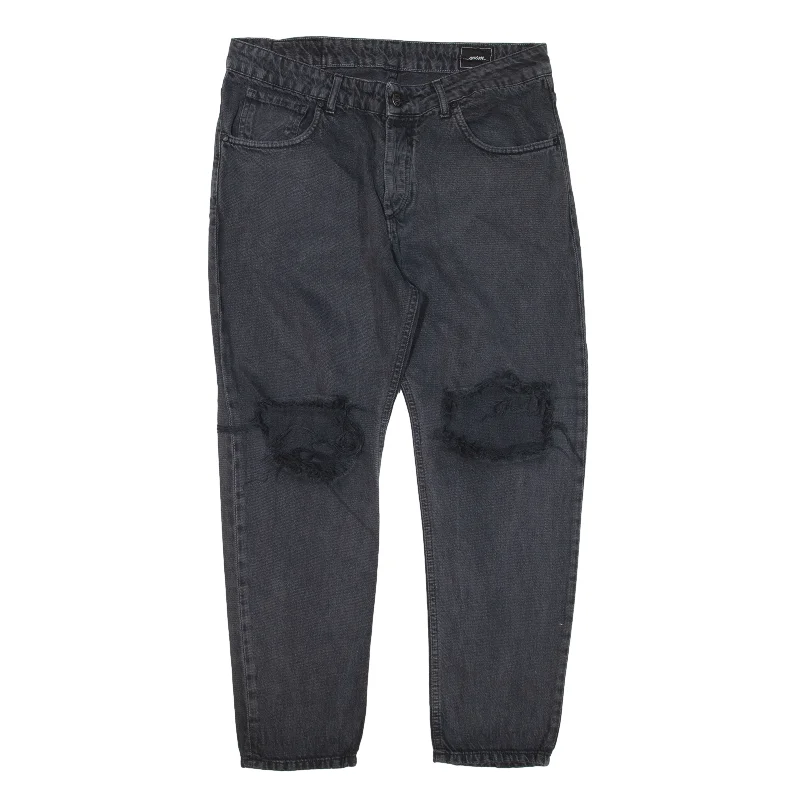 MSM Distressed Jeans Grey Denim Relaxed Tapered Womens W34 L26 Cozy Tencel Blend Denim Jeans MSM Distressed Jeans Grey Denim Relaxed Tapered Womens W34 L26 Cozy Tencel Blend Denim Jeans