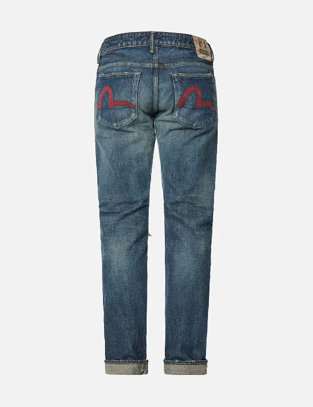Seagull Embroidered Carrot Fit Selvedge Denim Jeans #2017 Trendy Classic Fit Jeans