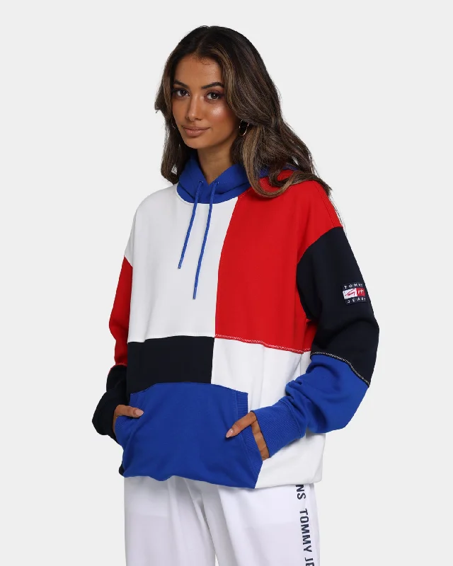 Tommy Jeans Street Archives Colour-Blocked Hoodie Cobalt/Multi Trendy Skinny Fit Jeans