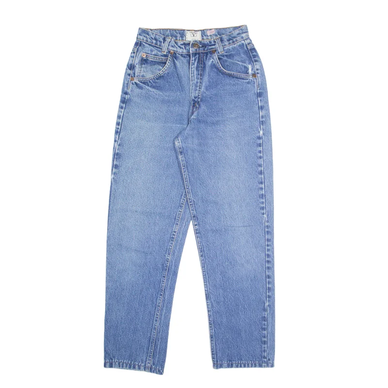 VALENTINO Jeans Blue 90s Denim Regular Mom Womens W24 L25 Trendy Skinny High-Waist Jeans VALENTINO Jeans Blue 90s Denim Regular Mom Womens W24 L25 Trendy Skinny High-Waist Jeans