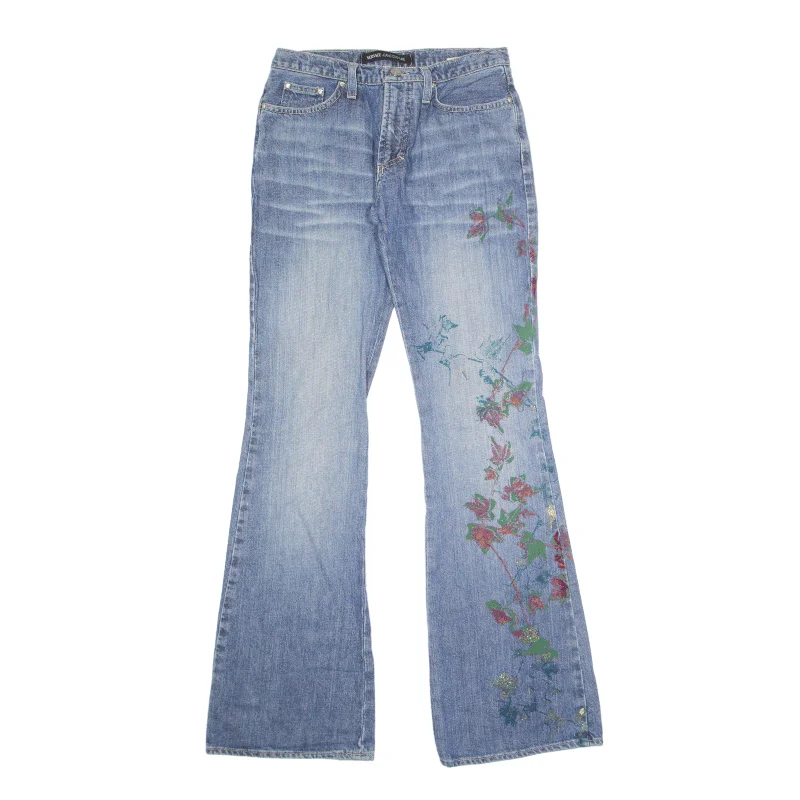 VERSACE Floral Jeans Blue Denim Regular Bootcut Stone Wash Womens W26 L29 Casual Distressed Denim Jeans VERSACE Floral Jeans Blue Denim Regular Bootcut Stone Wash Womens W26 L29 Casual Distressed Denim Jeans