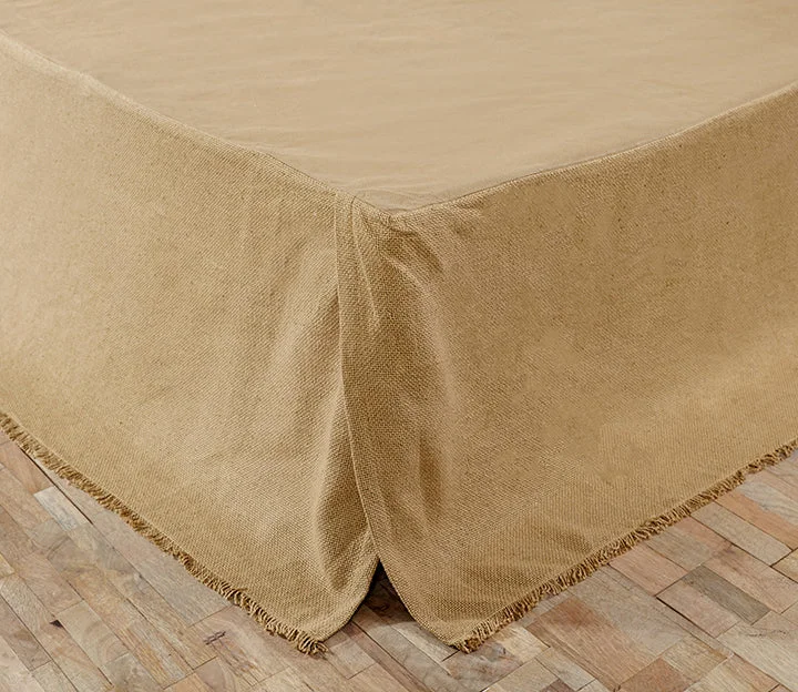 Burlap Queen Bed Skirt velvet skirt plush