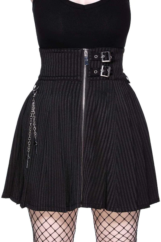Devil in Disguise Pinstriped Skirt chiffon skirt lightweight