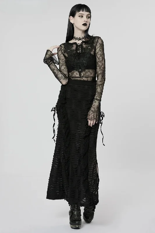 Women's Gothic Gorgeous Wavy 3D Lace Sexy Long Dark Style Fashion Personality Skirt seamless skirt comfort